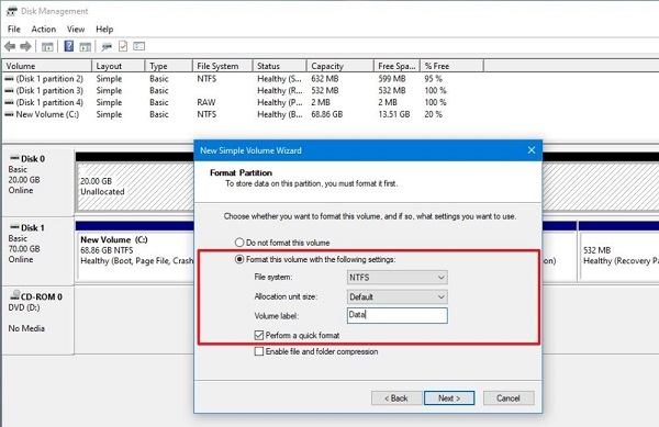 Định dạng ổ SSD bằng công cụ Disk Management Định dạng ổ SSD bằng công cụ Disk Management