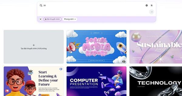 Mẫu 3D Canva Mẫu 3D Canva