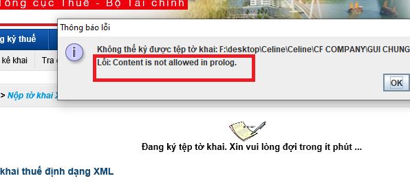 Fix lỗi khi parse xml content is not allowed in prolog Fix lỗi khi parse xml content is not allowed in prolog