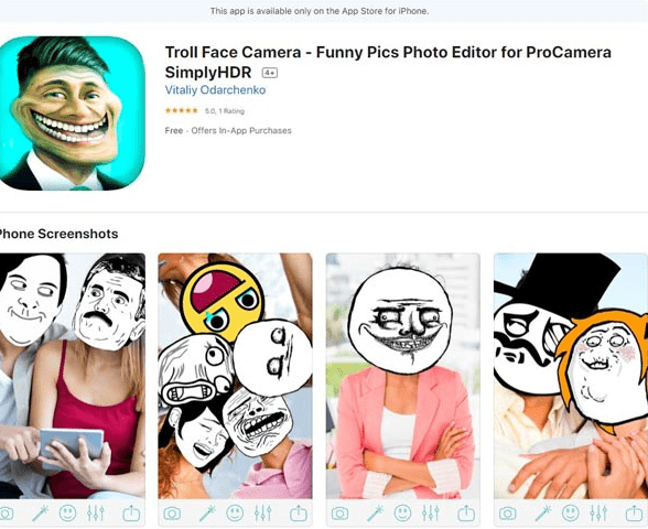 Troll Face Camera – Funny Pics Photo app chế ảnh siêu hài hước