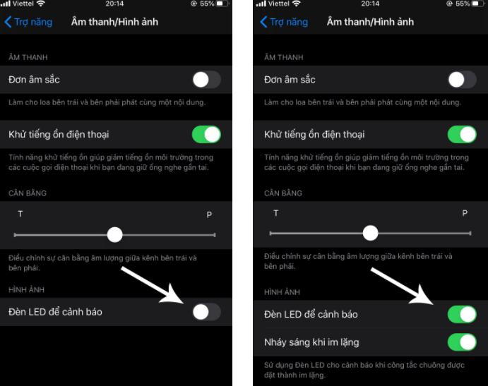 Bật đèn flash khi có cuộc gọi đến iOS 13+14