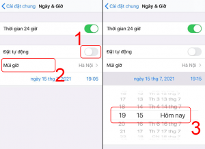 Thay đổi cài đặt thời gian trên iPhone