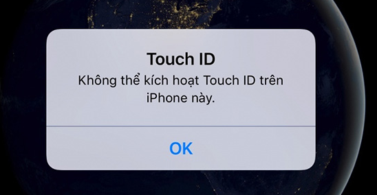 lỗi iPhone không kích hoạt được Touch ID