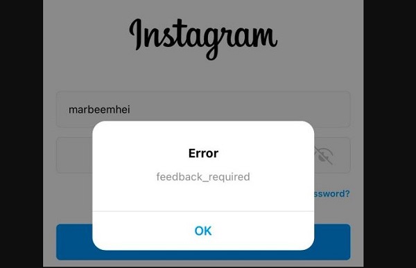 Khắc phục lỗi feedback required trên Instagram