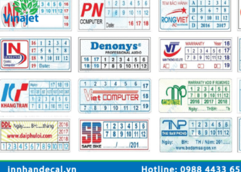 In tem bảo hành chất lượng cao tại Vinajet