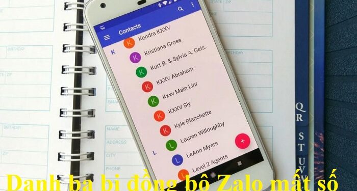 Danh bạ bị đồng bộ Zalo mất số