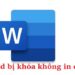 File Word bị khóa không in được