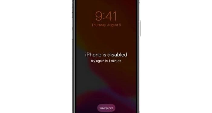iPhone hiện chữ iPhone is disabled
