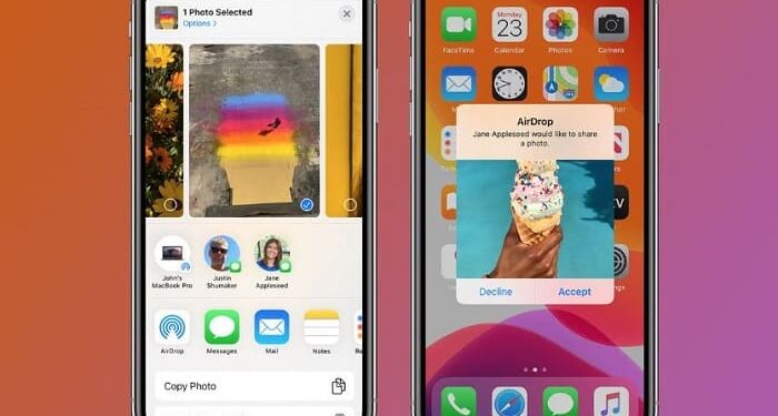 iPhone không nhận được ảnh qua AirDrop