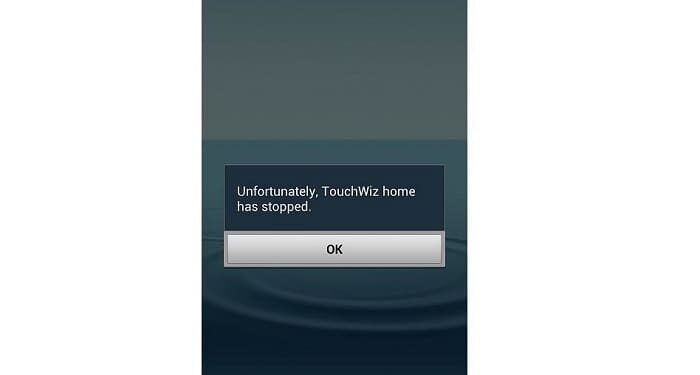 Lỗi giao diện TouchWiz đã dừng