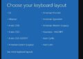 Máy tính hiện Choose your keyboard layout