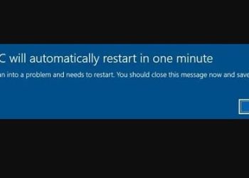 Lỗi Win 10 tự restart sau 1 phút