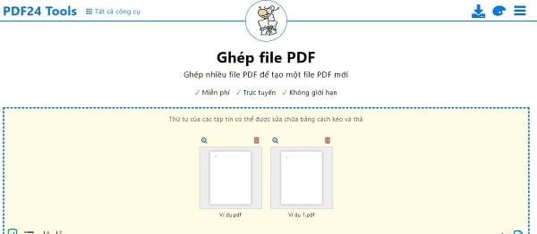 Sử dụng PDF24 Tools