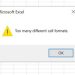 Lỗi quá nhiều định dạng trong Excel