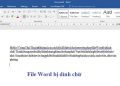 File Word bị dính chữ