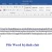 File Word bị dính chữ