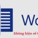 lỗi không hiện số trang trong Word
