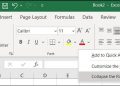 Thanh công cụ trong Excel không sử dụng được