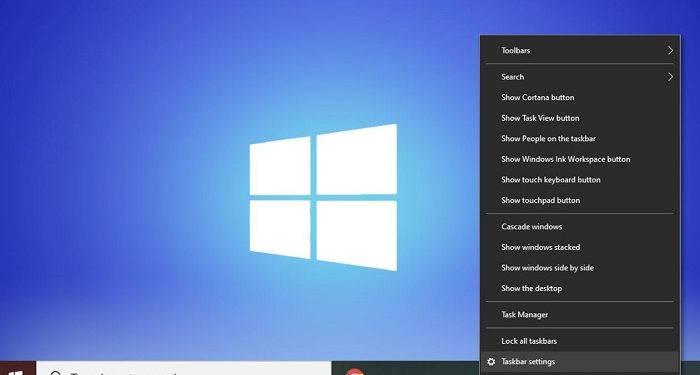 Thanh taskbar không hiện cửa sổ trạng thái