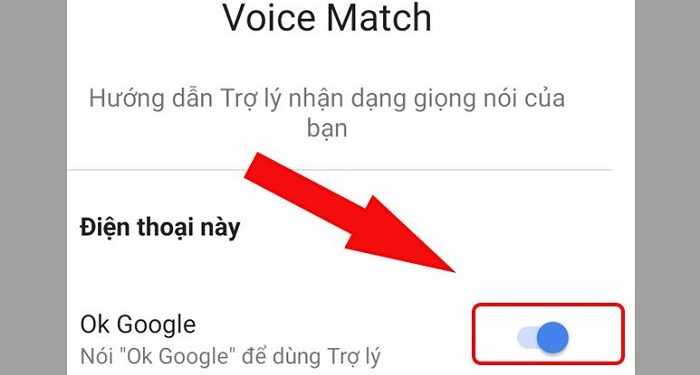 Voice match không bật được