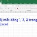 bị mất dòng 1, 2, 3 trong Excel