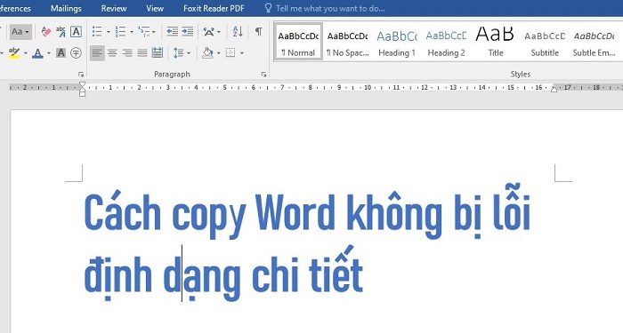 Cách copy Word không bị lỗi định dạng