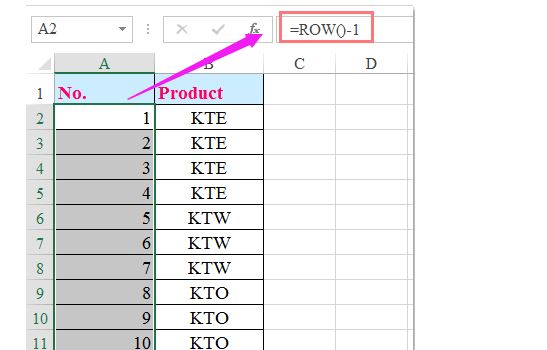 cách đánh số thứ tự trong Excel khi xóa dòng