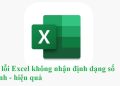 Excel không nhận định dạng số