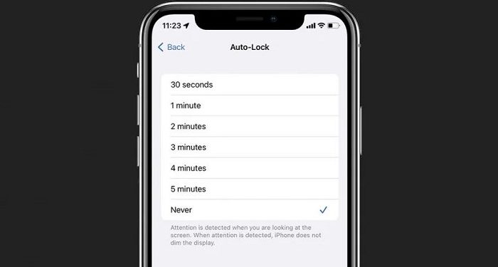 iPhone không chỉnh được tự động khóa