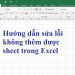 Lỗi không thêm được sheet trong Excel