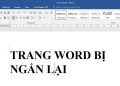 Trang Word bị ngắn lại