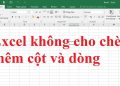 Excel không cho chèn thêm cột
