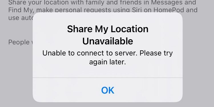 iPhone không chia sẻ được vị trí