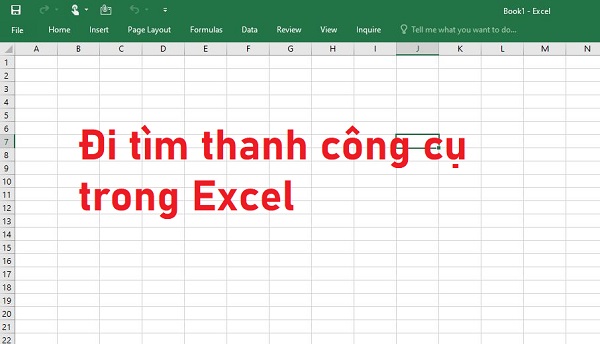 Khắc phục mất thanh công cụ trong Excel