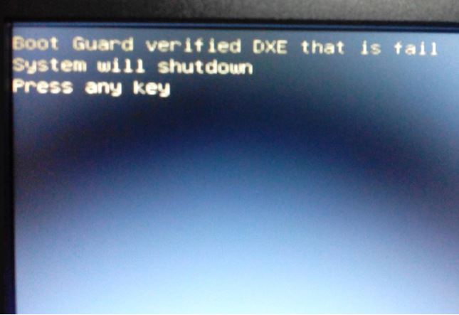 Khắc phục tình trạng máy tính bị lỗi boot guard verified failed