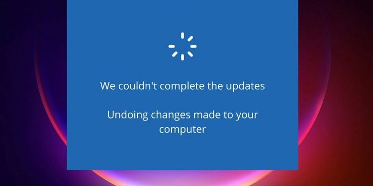 Máy tính bị lỗi Undoing changes made to your computer