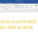 sửa lỗi mất chữ khi gõ dấu