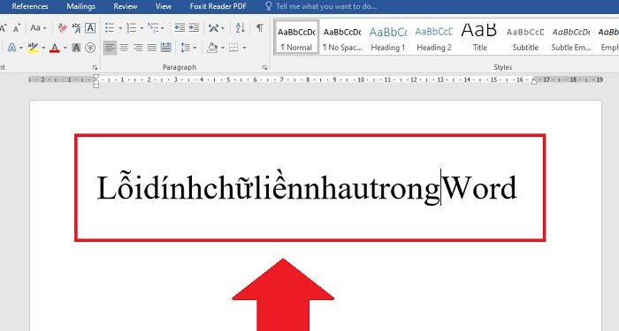 Lỗi chữ dính liền nhau trong Word