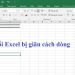 Lỗi Excel bị giãn dòng