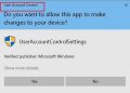 Lỗi User Account Control Win 10+11