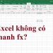 Mất thanh fx trong Excel