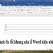 Cách fix lỗi khung căn lề Word hiện nhiều dòng