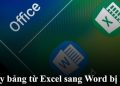 Copy bảng từ Excel sang Word bị lỗi