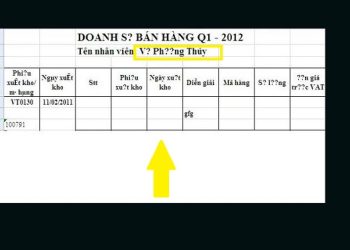 Lỗi font chữ thành dấu hỏi trong Excel