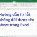 Lỗi không đổi được tên sheet trong Excel