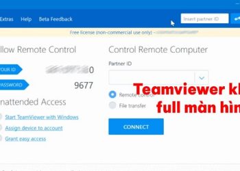 TeamViewer không full màn hình