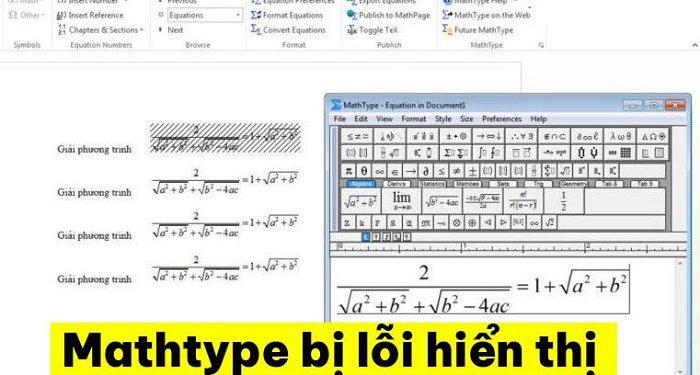 Mathtype bị lỗi hiển thị