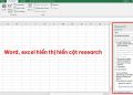 Word, Excel hiển thị hiển cột Research