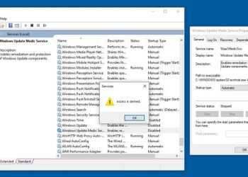 Lỗi không bật được Windows Update trong services