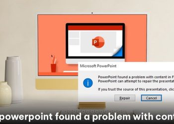 Lỗi PowerPoint found a problem with content